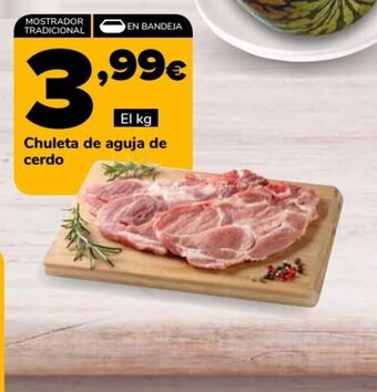 Supeco Chuleta de aguja de cerdo oferta
