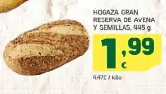 HiperDino Hogaza gran reserva de avena y semillas, 445 g oferta