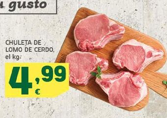 HiperDino Chuleta de lomo de cerdo, el kg oferta