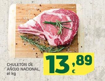 HiperDino Chuletón de añojo nacional, el kg oferta