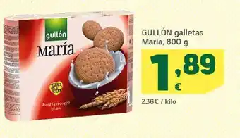 HiperDino Gullón galletas maría, 800 g oferta