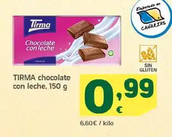HiperDino Tirma chocolate con leche, 150 g oferta