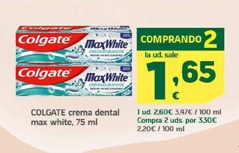 HiperDino Dentífrico blanqueante colgate oferta