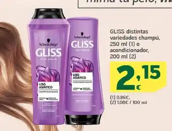 HiperDino Acondicionador pelo gliss oferta