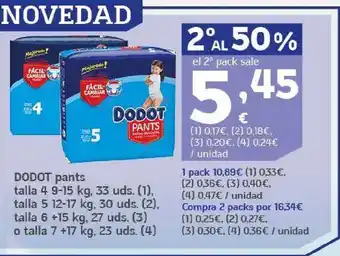 HiperDino Pañales de aprendizaje dodot oferta