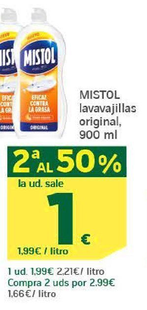 HiperDino Detergente lavavajillas mistol oferta