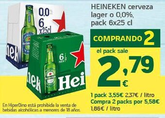 HiperDino Cerveza heineken oferta
