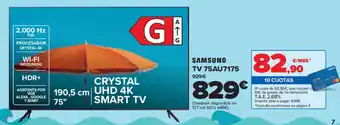 Carrefour Samsung TV 75AU7175 190,5 cm 75'' Crystal UHD 4K Smart TV oferta
