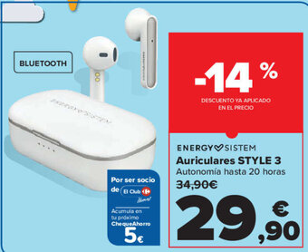 Carrefour Energy Sistem Auriculares Style 3 oferta