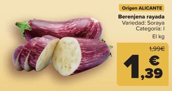 Carrefour Berenjena rayada oferta