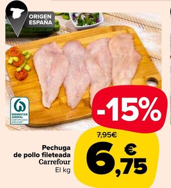 Carrefour Market Pechuga de pollo fileteada carrefour el kg oferta