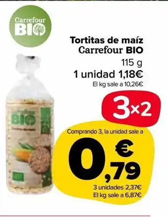 Carrefour Market Tortitas de maíz carrefour bio 115 g oferta