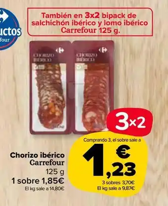 Carrefour Market Chorizo ibérico carrefour 125 g oferta