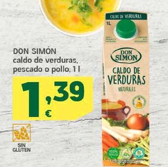 HiperDino Don simón caldo de verduras, pescado o pollo 1 l oferta