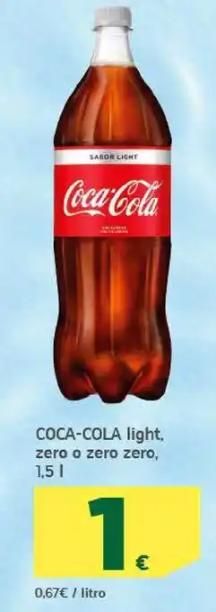 HiperDino Coca-cola light, zero o zero zero, 1,5 l oferta