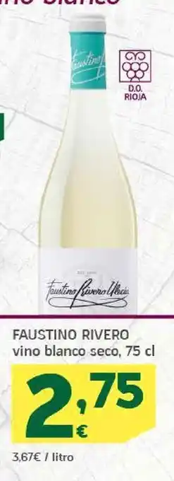 HiperDino Faustino rivero vino blanco seco, 75 cl oferta