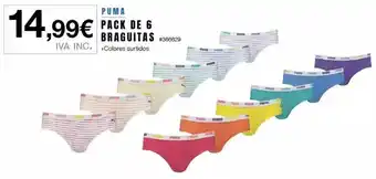 Costco Puma Pack De 6 Braguitas oferta