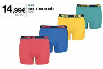 Costco Puma Pack 4 Boxer Niño oferta