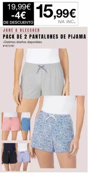 Costco Jane & Bleecker Pack De 2 Pantalones De Pijama oferta