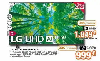 Expert Tv Led Lg 75uq80006lb oferta