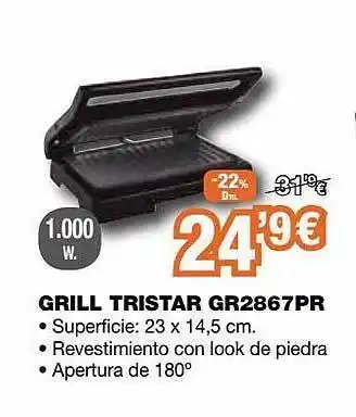 Expert Grill Tristar Gr2867pr oferta