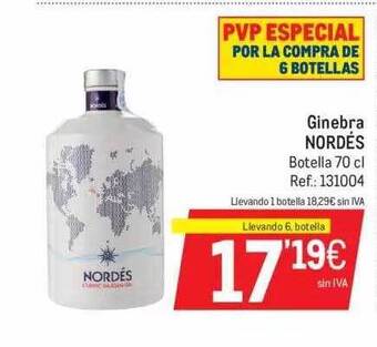Makro Ginebra Nordés oferta