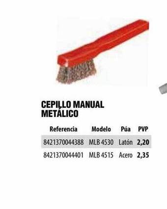 Optimus Cepillo Manual Metálico oferta