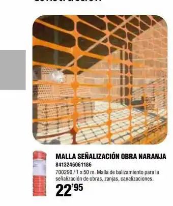 Optimus Malla Señalización Obra Naranja oferta