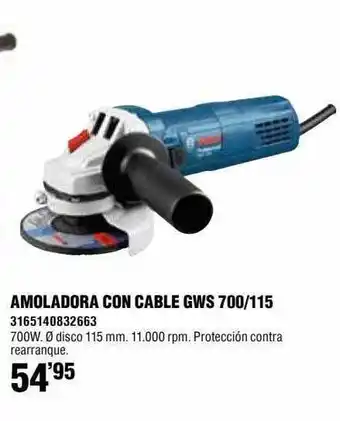 Optimus Amoladora Con Cable Gws 700-115 oferta