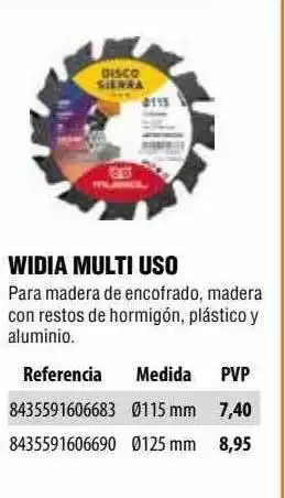 Optimus Widia Multi Uso oferta