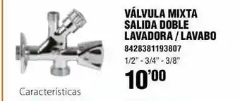 Optimus Válvula Mixta Salida Doble Lavadora Lavabo oferta