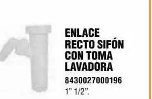 Optimus Enlace Recto Sifón Con Toma Lavadora oferta