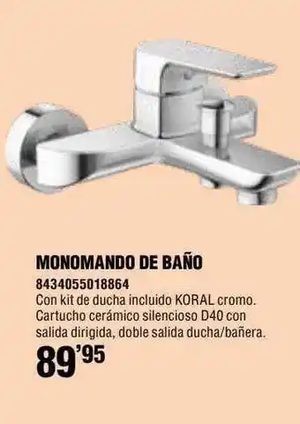 Optimus Monomando De Baño oferta