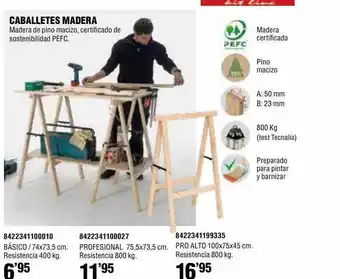 Optimus Caballetes Madera oferta