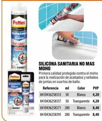 Optimus Silicona Sanitaria No Mas Moho oferta