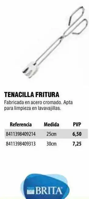 Optimus Tenacilla Fritura Brita oferta