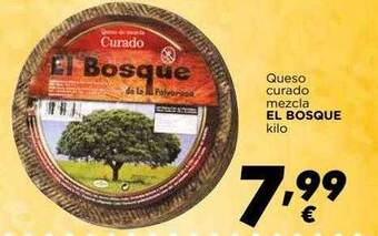 Supermercados Piedra Queso Curado Mezcla El Bosque oferta