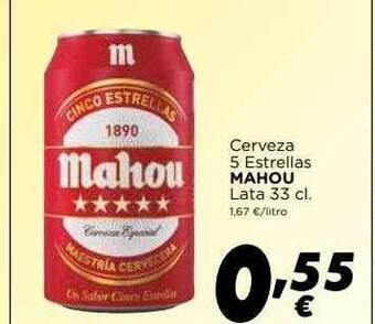 Supermercados Piedra Cerveza 5 Estrellas Mahou oferta