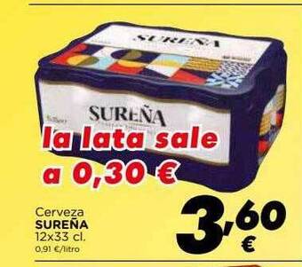 Supermercados Piedra Cerveza Sureña oferta