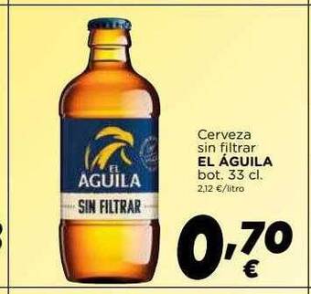Supermercados Piedra Cerveza Sin Filtrar El águila oferta