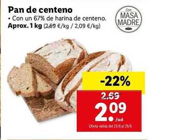 Lidl Pan De Centeno oferta