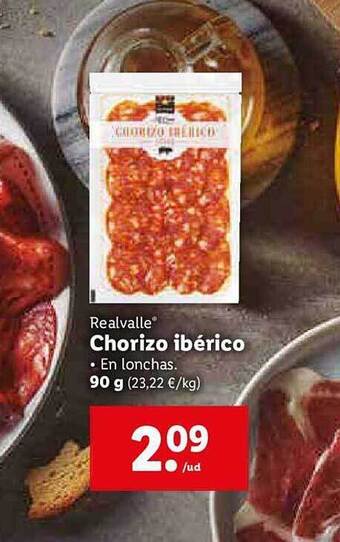 Lidl Realvalle Chorizo Ibérico oferta