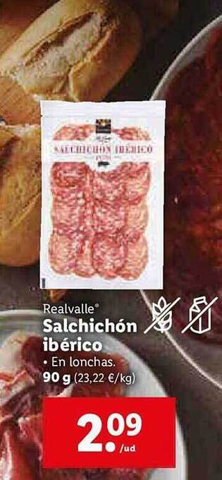 Lidl Realvalle Salchichón Ibérico oferta