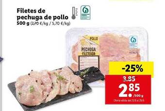 Lidl Filetes De Pechuga De Pollo oferta