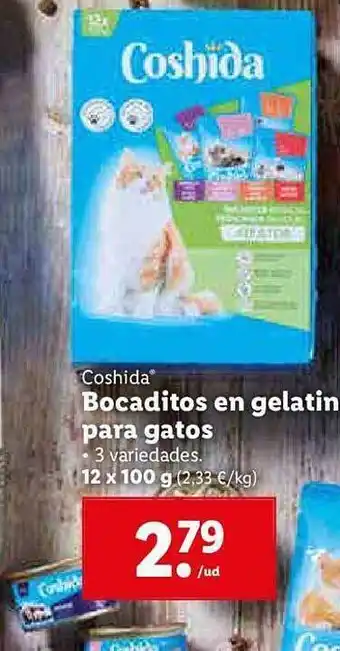 Lidl Coshida Bocaditos En Gelatin Para Gatos oferta
