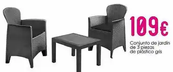 Atrapamuebles Conjunto De Jardin De Piezas De Plástico Gris oferta