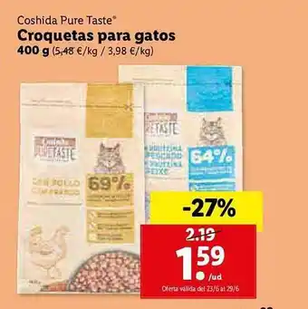 Lidl Coshida Pure Taste Croquetas Para Gatos oferta