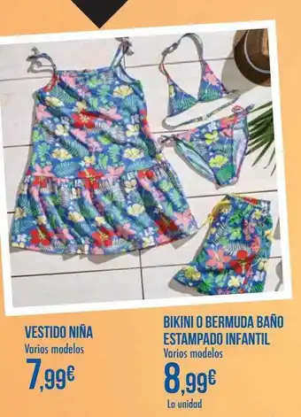 Carrefour Vestido Niña Bikini O Bermuda Baño Estampado Infantil oferta