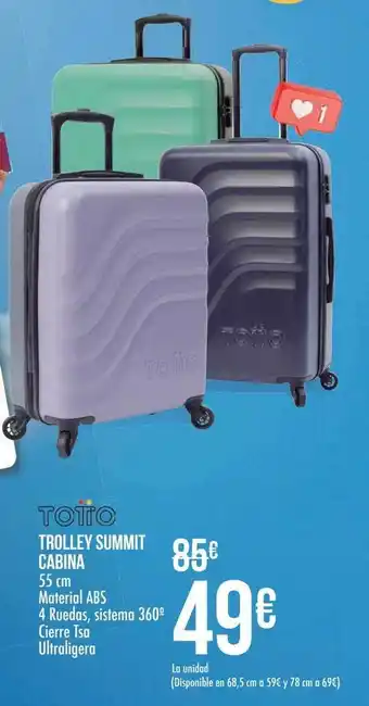 Carrefour Totto Trolley Summit Cabina oferta