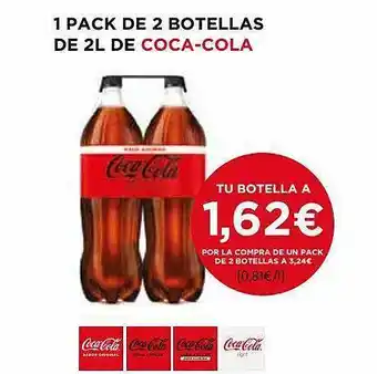 Hiper Usera 1 Pack De 2 Botellas De 2l De Coca-cola oferta